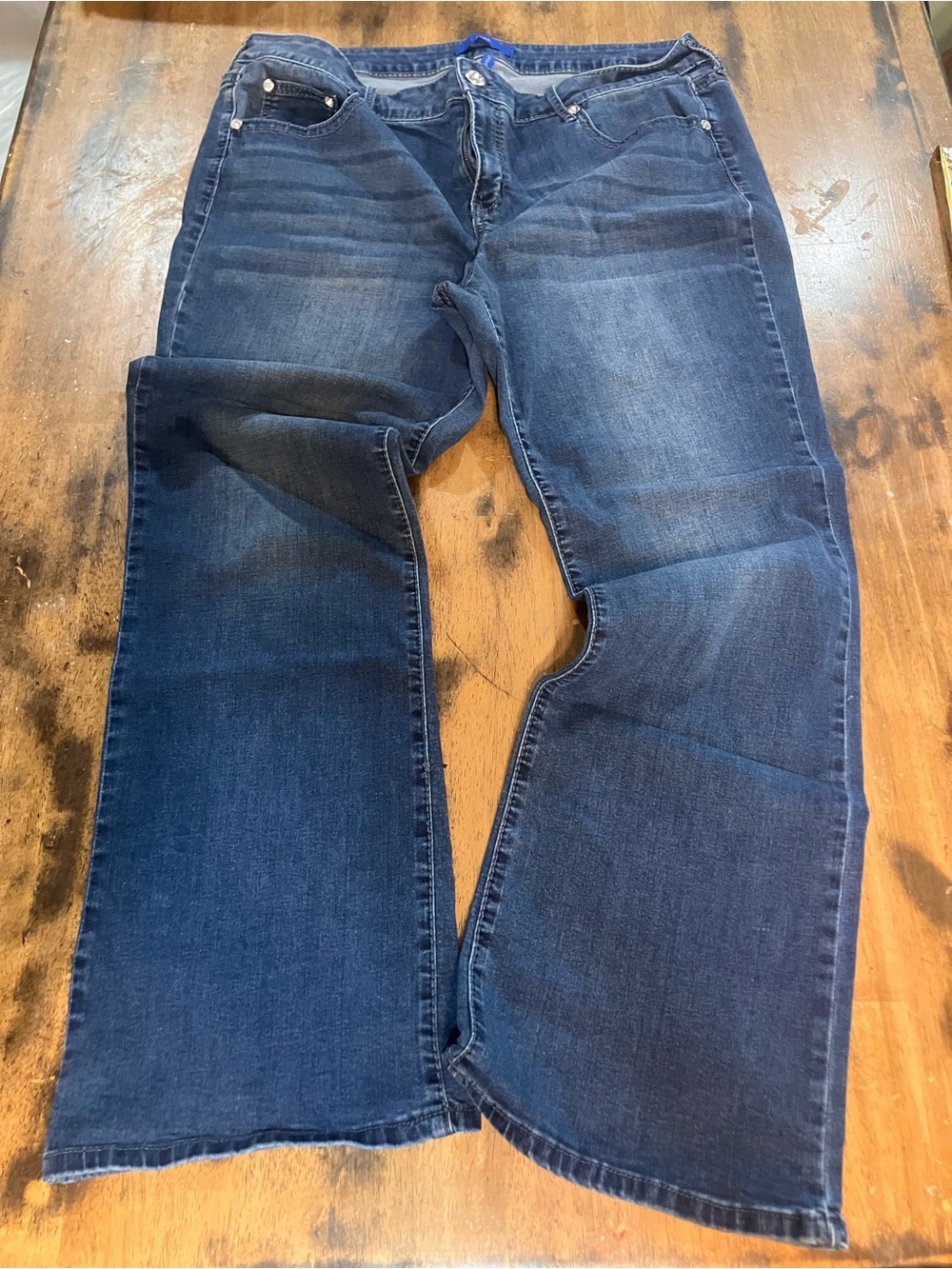 Apt. 9 Women's Dark Blue Wide-Leg Jeans
